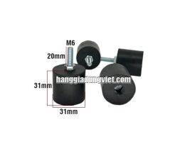 Bộ 4 Đế Cao Su Tăng Chỉnh Chiều Cao, Chống Trơn Trượt M6x20