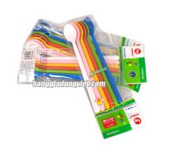 Bộ 6 Muỗng Nhựa Cán Dài Nhiều Màu