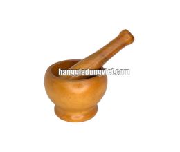 Bộ Cối Chày Gỗ Tròn Lớn