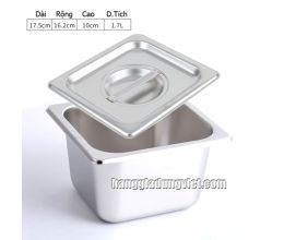 Bộ Khay Inox Đựng Topping (175x162x100mm, 1.7 Lit)