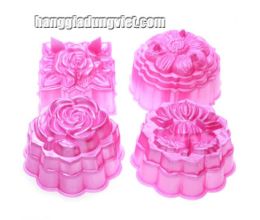 Bộ 4 Khuôn Bánh Trung, Rau Câu Tiện Dụng  - (10x10)