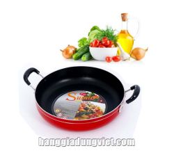 Chảo Chống Dính 2 Quai Đáy Bằng 22cm
