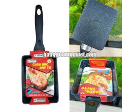 Chảo Đúc Chữ Nhật Vân Đá Đáy Từ Tithafac 13.5x37.5cm