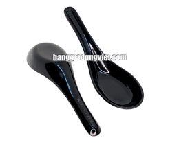 10 Muỗng Cơm Nhựa Melamine Cao Cấp (Màu Đen)