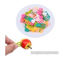 Túi 100 Nĩa Hình Trái Cây Nhiều Màu Xinh Xắn