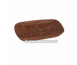 Dĩa Chữ Nhật Gỗ Dừa Cao Cấp Xuất Khẩu 17x10cm
