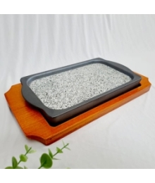 Dĩa Nướng Đá Bọc Gang Chữ Nhật 240x150x26mm