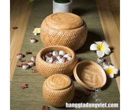 Hủ Tre Tròn 2 Lớp Cao Cấp Xuất Khẩu (Nhiều Size)