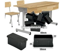 Nút Nhựa Chữ Nhật 25x50 Đóng Trong Chân Bàn Ghế Trường Học (10 Cái)