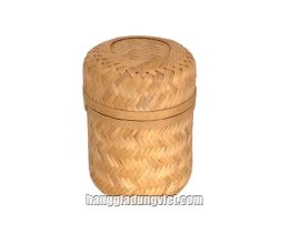 Hủ Tre Đan Thủ Công Đa Năng Có Nắp Đậy (11x16cm)