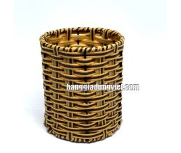 Rổ Nhựa Giả Mây Cao Cấp Hình Ống Tròn