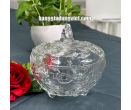 Thố Thuỷ Tinh Đựng Bánh Kẹo Mứt Tết ĐK 16CM
