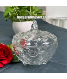 Thố Thuỷ Tinh Đựng Bánh Kẹo Mứt Tết ĐK 16CM
