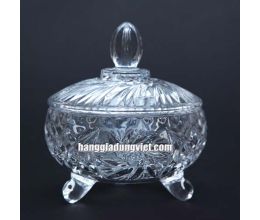 Thố Thủy Tinh Đựng Mức Có Nắp Đậy ĐK 10CM