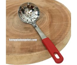 Muỗng Vớt Ráo Dầu Mỡ Cán Đỏ Tiện Dụng