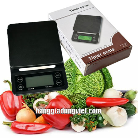 Cân Điện Tử Cân Nhà Bếp Cao Cấp Timer Scale 0.1g~5kg
