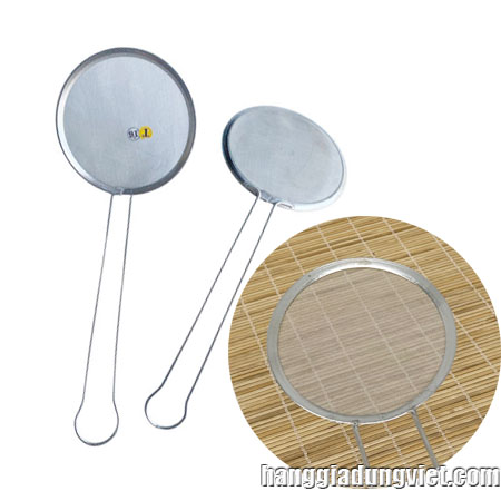 Vợt Lưới Hớt Bọt, Vớt cặn inox 304 ĐK12x37cm